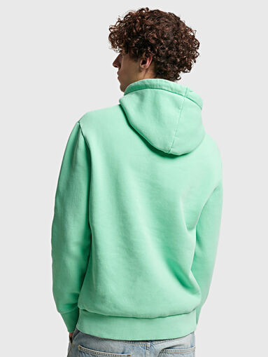 Sweatshirt with hood and logo print - 3