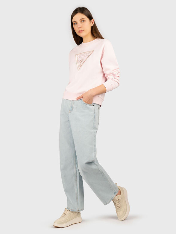 Sweatshirt with triangle logo embroidery - 2
