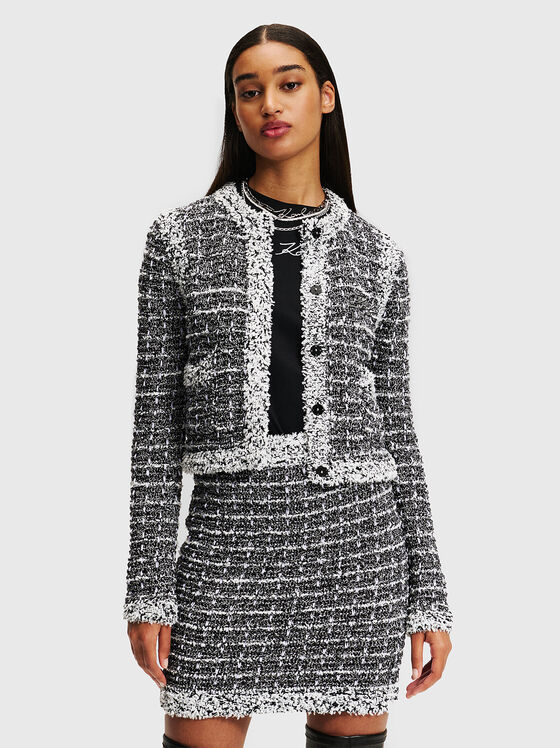 Blazer in boucle with contrast detail - 1