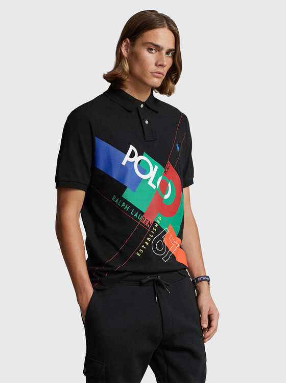 Polo-shirt with contrasting print - 1
