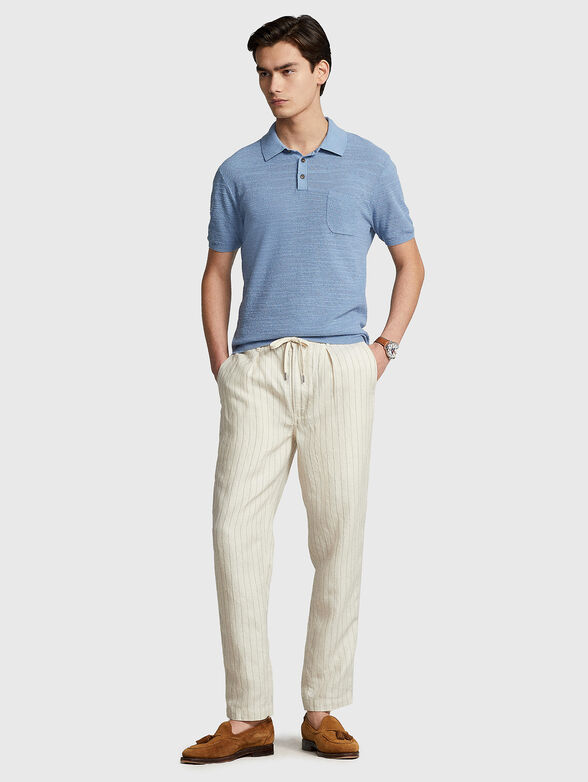 Linen blend trousers  - 4