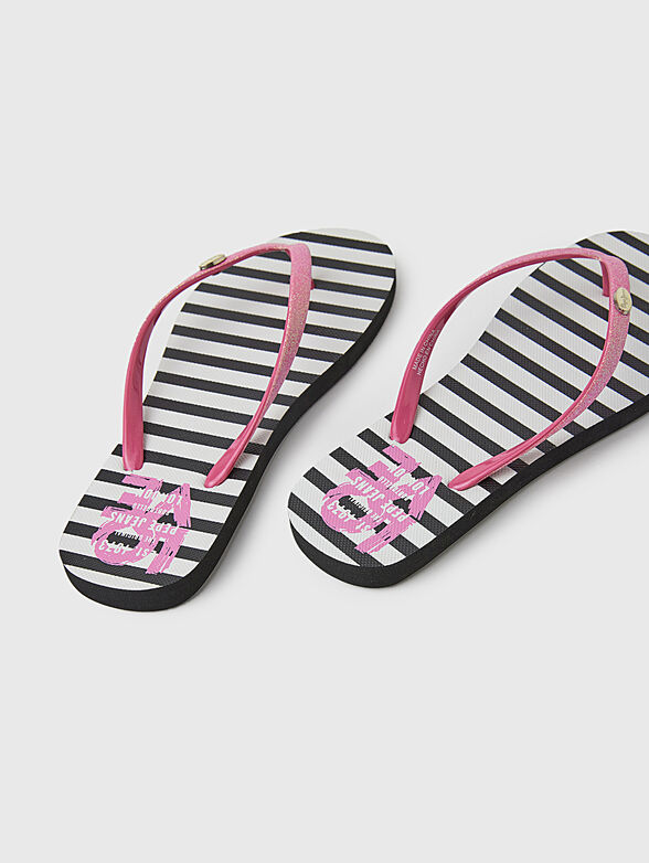 RAKE LOVE beach slippers with glitter detail - 3