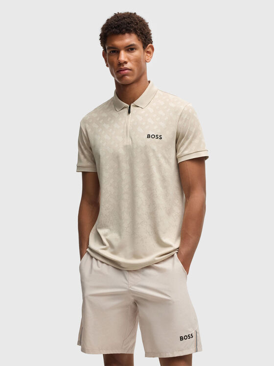 Tricou polo cu mâneci scurte și fermoar - 1