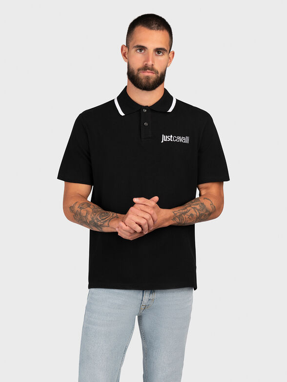 Polo-shirt with contrasting logo  - 1