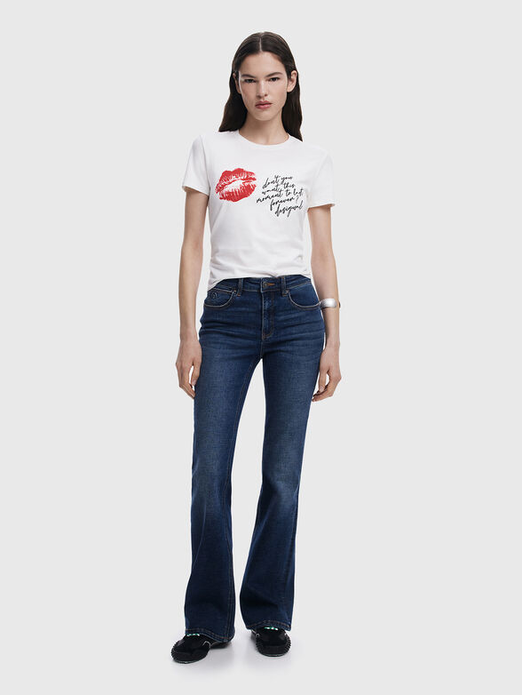 T-shirt with print and embroidery - 2