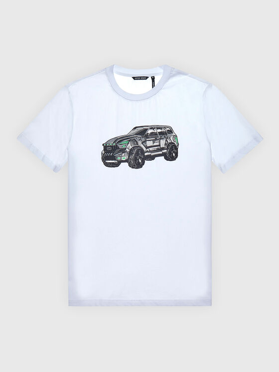 Tricou din bumbac cu imprimeu - 1