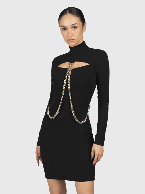 Mini dress with gold chain - 1