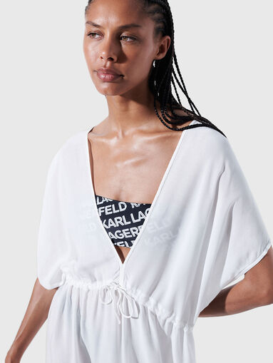 HOTEL KARL printed kaftan in black - 3