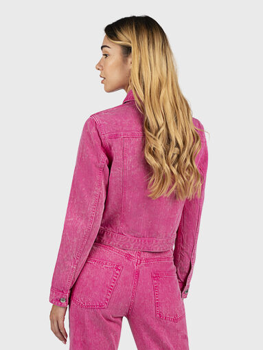 Denim jacket in pink color - 3