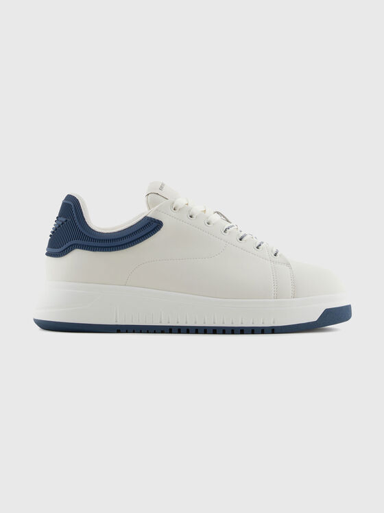Leather sneakers with logo - 1