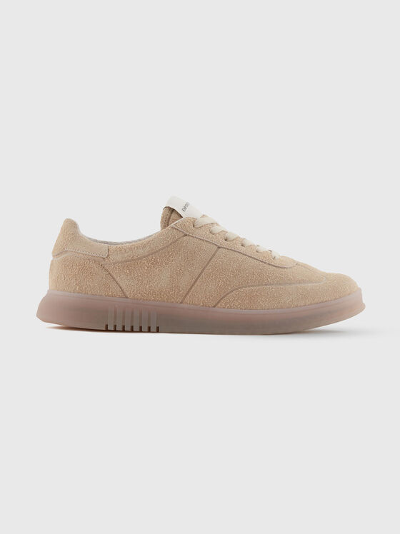 Suede sneakers with transparent sole - 1