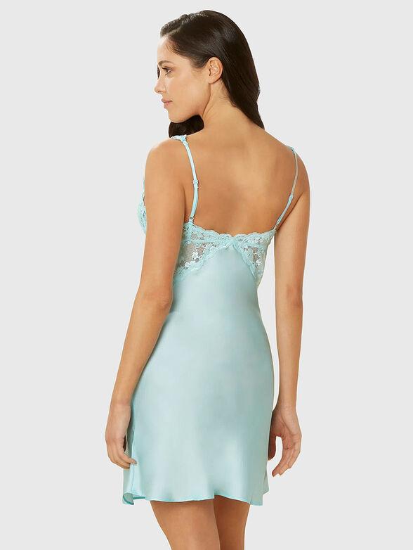 PRIMULA COLOR blue nightgown with lace - 2