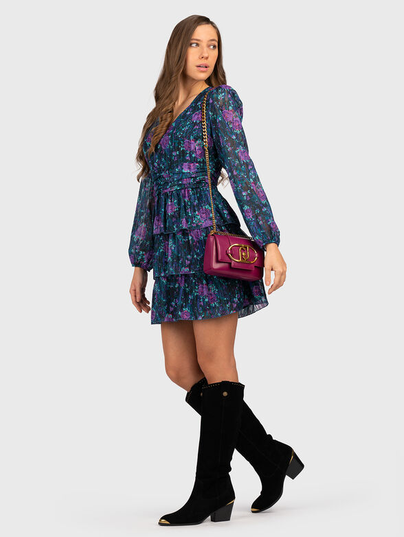 Mini dress with floral print - 6