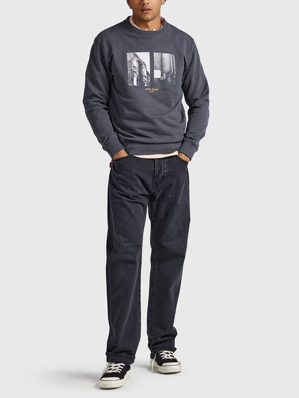 Cotton sweatshirt with print  - 2