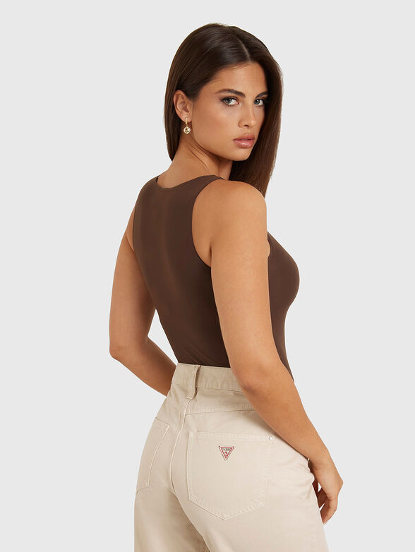 Brown top with logo - 3