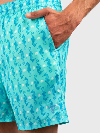 Beach shorts with starfish  - 4