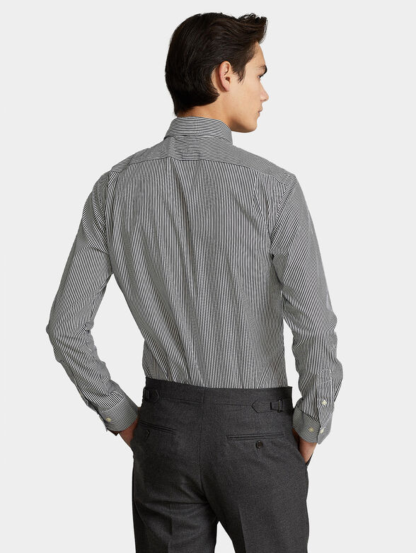 Striped shirt with embroidery logo - 3