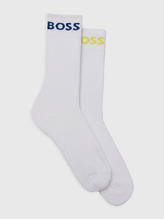 Two-pack of socks with contrasting logo - 1