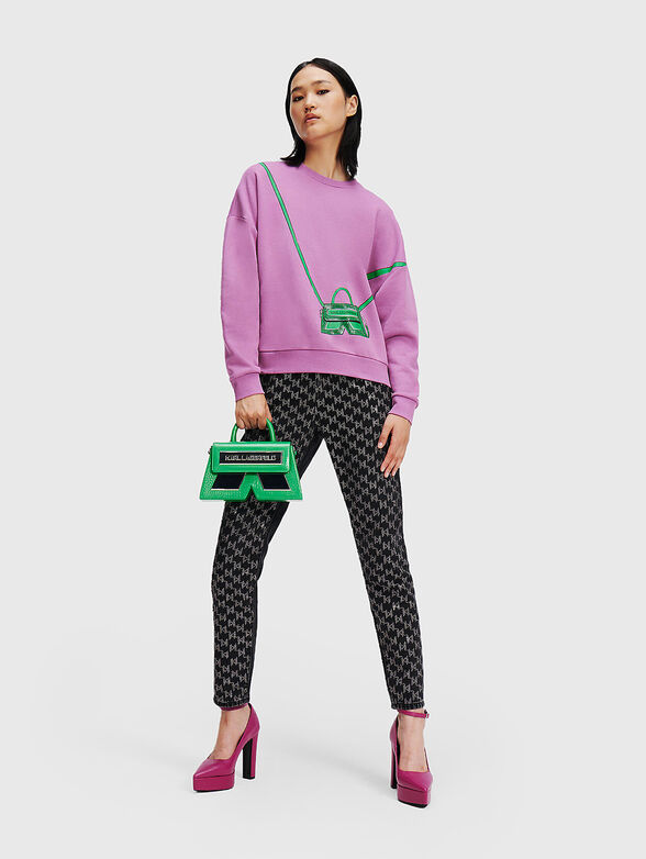 Sweatshirt with contrast art print - 2