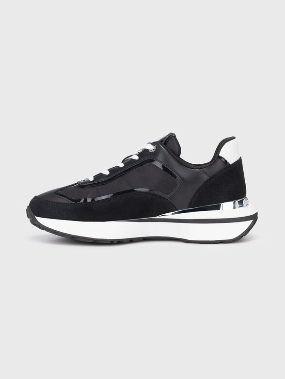 Black leather sneakers - 4