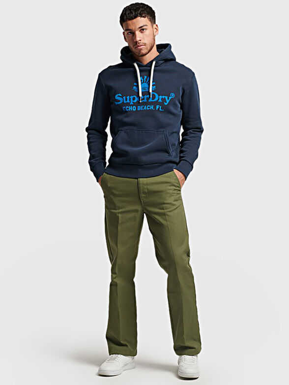 Sweatshirt with hood and logo print - 2
