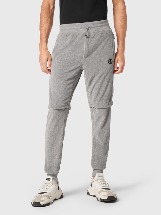 Pantaloni sport cu nasturi accentuați - 1