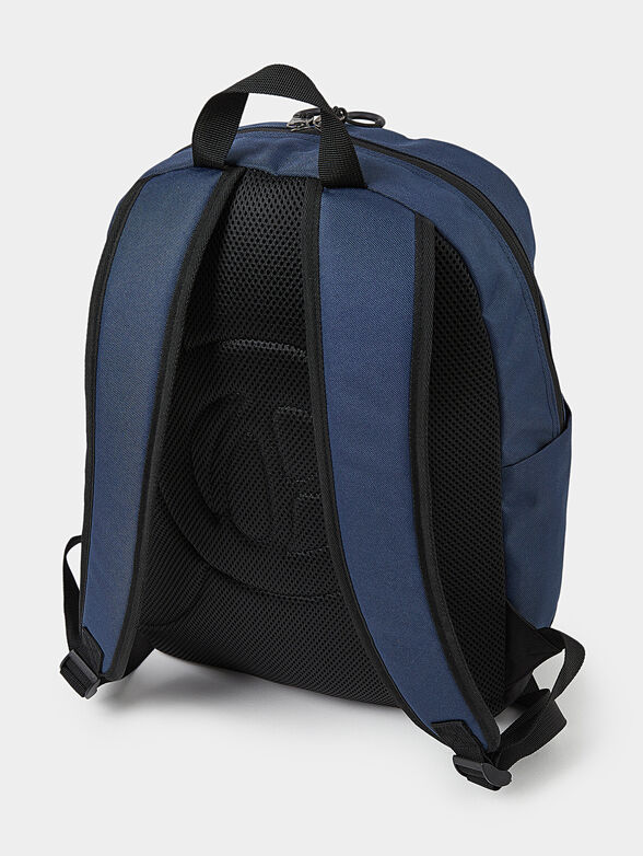 PORTOBELLO blue backpack with pocket and logo accent - 2