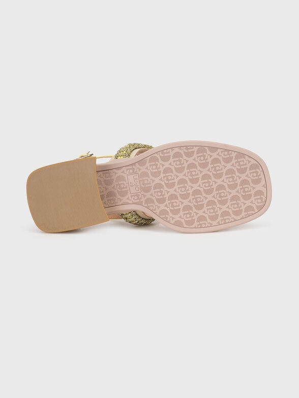 INES textile and eco leather sandals - 5