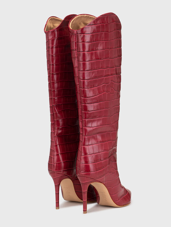 MARYANA brown croc-effect boots - 3