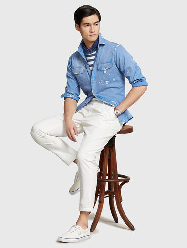 Cotton shirt with art details - 5