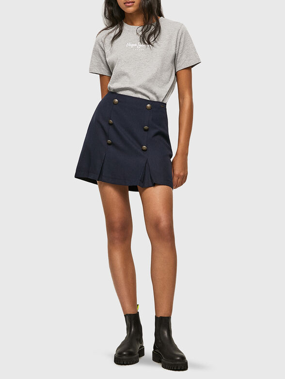 CAMILA black T-shirt with logo print - 2