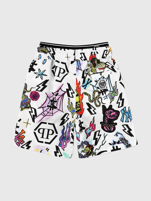 Beach shorts with art print - 2