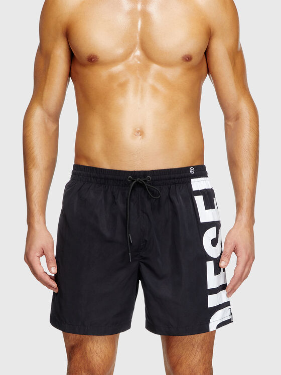 Pantaloni scurți de plajă cu accent logo - 1