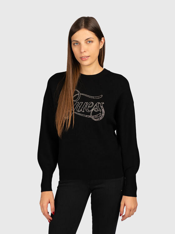 Pulover LAURA negru cu logo - 1