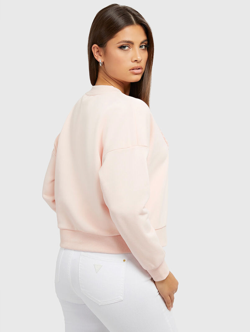 Pink pale sweatshirt with accent logo in  - 3