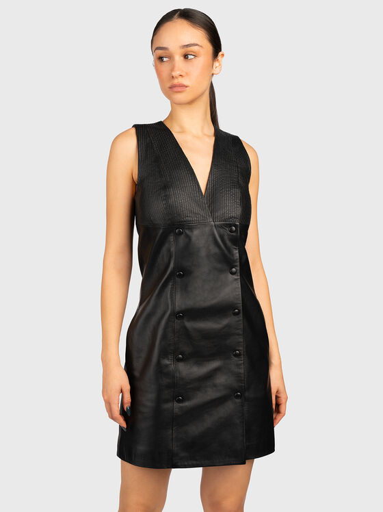 Rochie mini cu nasturi de accent  - 1
