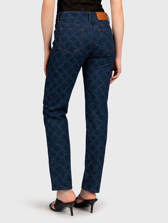 Jeans with monogram logo print - 2