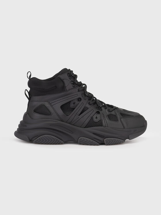 High sneakers in black color - 1