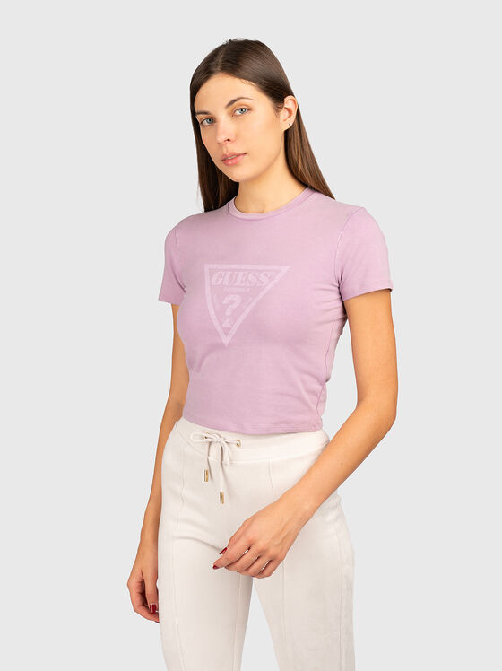 Tricou roz cu design vintage  - 1