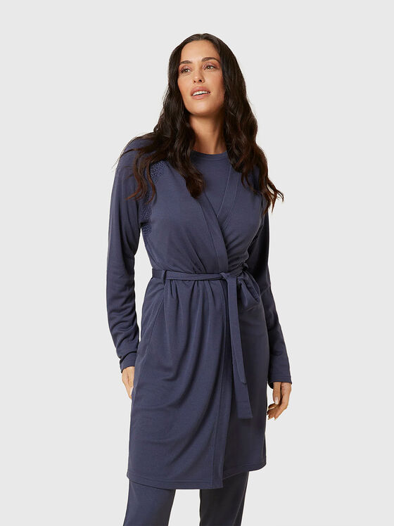 Halat de baie albastru RIB LACE - 1