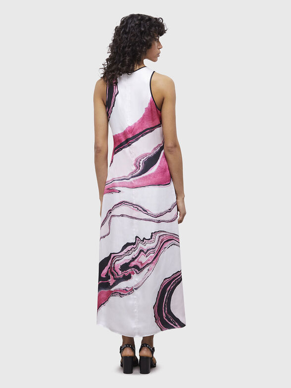 Long dress with contrasting print - 2