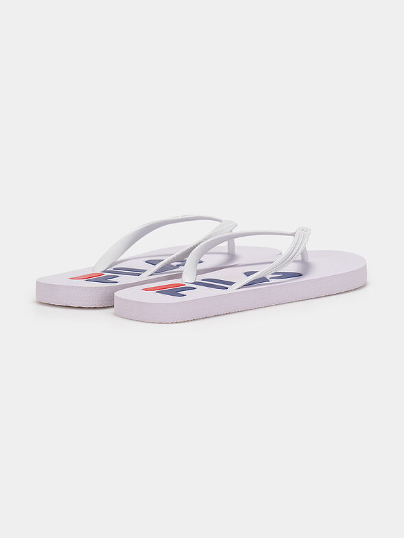TROY black flip flops with contrasting logo - 3