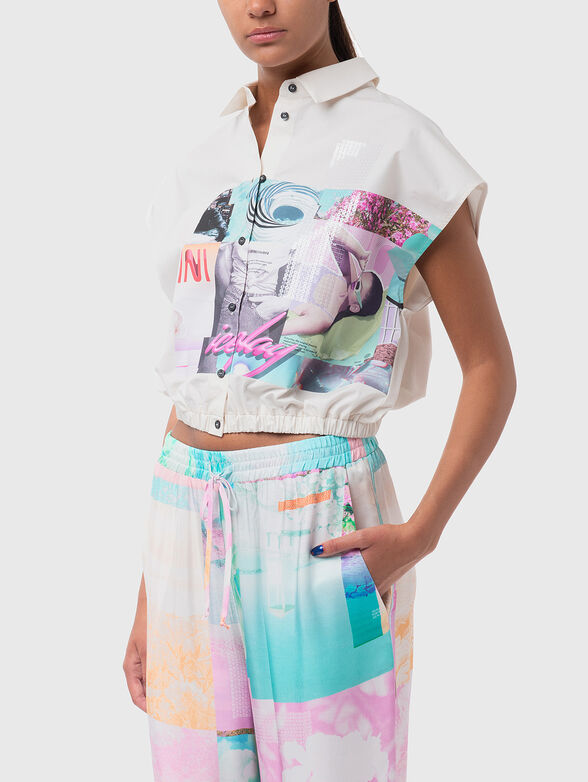 Shirt with short sleeves and elastic - 1