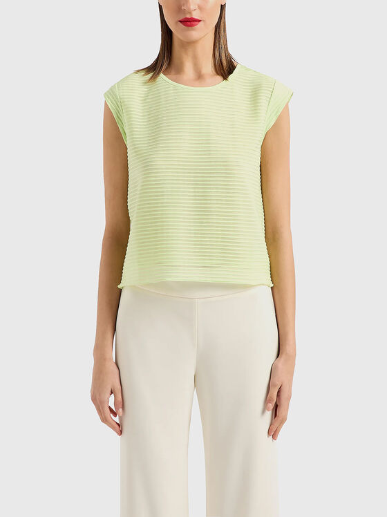 Top din jacquard verde - 1