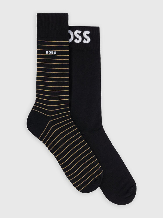 Two-pack of socks with logo accents  - 1