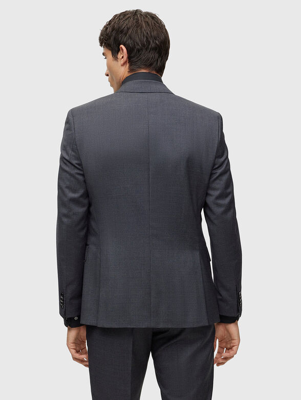 Dark grey three-piece wool suit - 5
