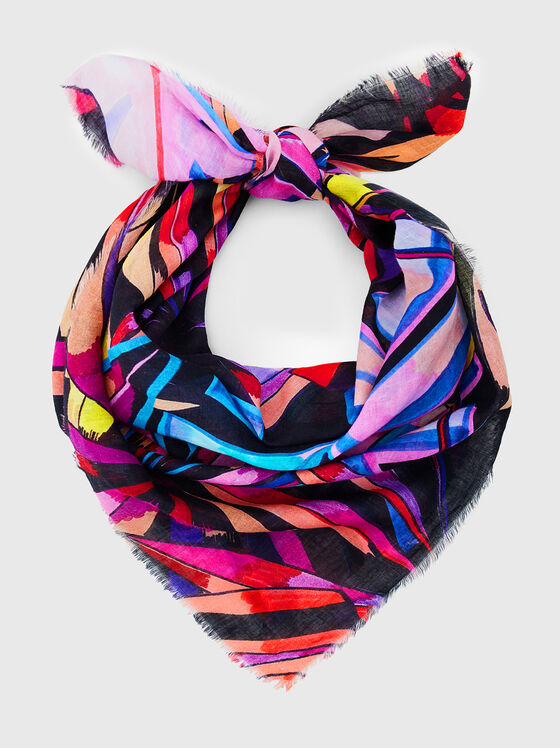 BEACH TIME scarf with flroal print - 1