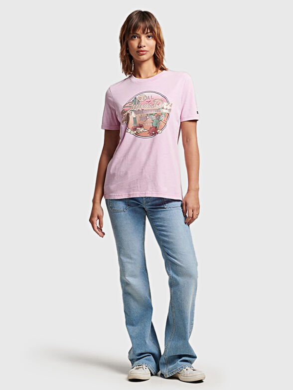 Cotton T-shirt VINTAGE with faded effect - 2