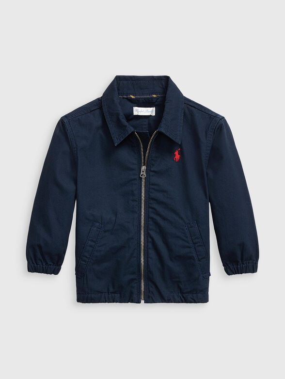 Dark blue jacket with logo embroidery - 1
