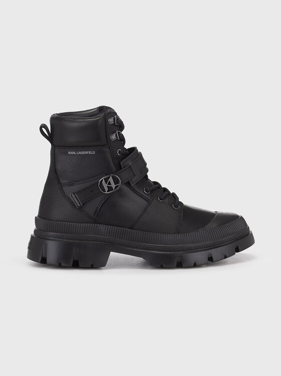 TREKKA black leather boots - 1